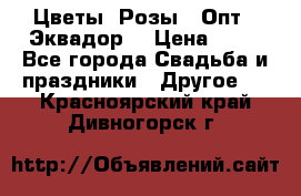 Цветы. Розы.  Опт.  Эквадор. › Цена ­ 50 - Все города Свадьба и праздники » Другое   . Красноярский край,Дивногорск г.